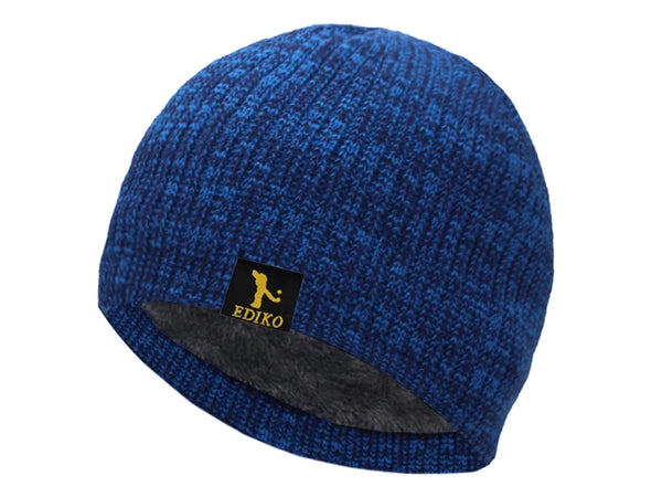 Dusty rose Winter Whisperer Beanie, fashionable and cozy, perfect for winter gatherings.