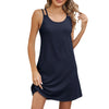 Sleeveless crochet style beach dress with see-through design