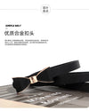 Elegant women's belt with bow detail in faux leather, perfect for casual and formal outfits, featuring a metal buckle.