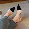 Sophisticated black stiletto sandals, perfect for weddings and parties.