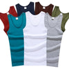 Breathe Easy Cotton Fitness Tank Top in solid color with slash neck design for men