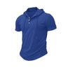 Slim Fit Hooded Men's Gym T-Shirt in quick-dry polyester, perfect for workouts and casual outings, stylish and breathable.