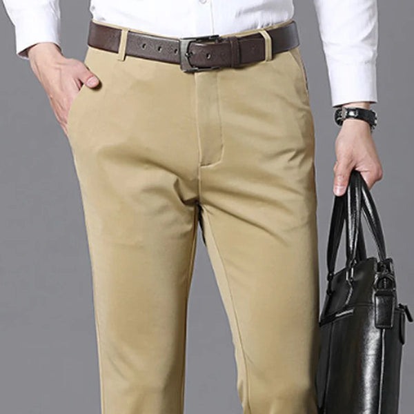 Effortless Elegance Elastic Straight Suit Pants
