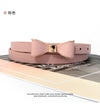 Elegant women's belt with bow detail, premium faux leather, adjustable fit, perfect for casual and formal outfits.