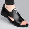 Men's easy slip-on leather sandals perfect for beach and casual outings