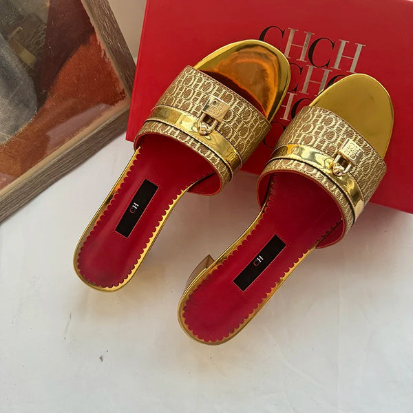 Comfortable flat sole sandals with retro design perfect for casual everyday outfits
