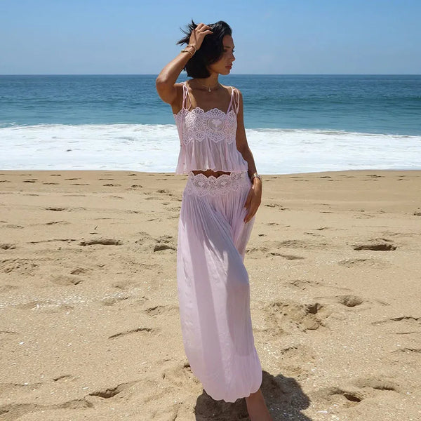 Flowing wide-leg silhouette creating effortlessly chic appearance