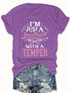 Women's white polyester t-shirt with eye-catching Western Sweetheart With A Temper graphic design