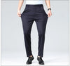 Professional wearing high drape dress pants in air-conditioned office environment