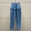 Y2K Retro Washed Cotton Wide Leg Jeans