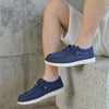 Men's casual footwear with slip-on design and ventilation system