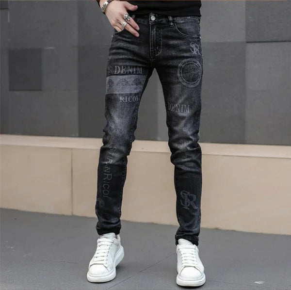 Detail of the waistband and pockets on Midnight Rider Jeans, emphasizing durability.