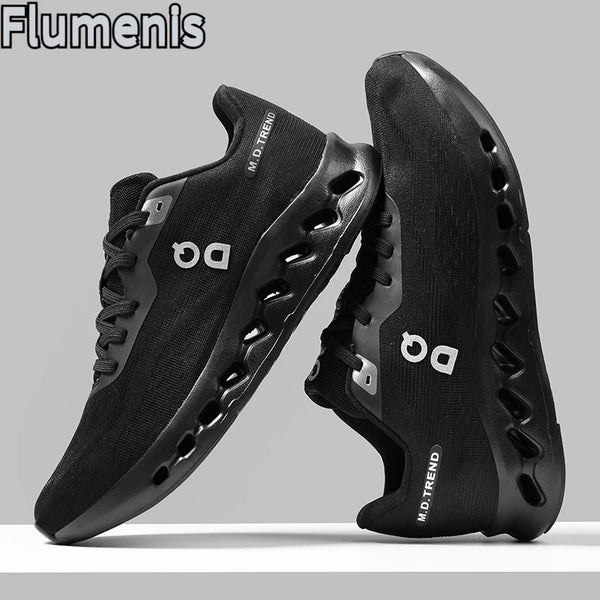 Breathable lace-up sports shoes designed for rocky terrain and mountain trails