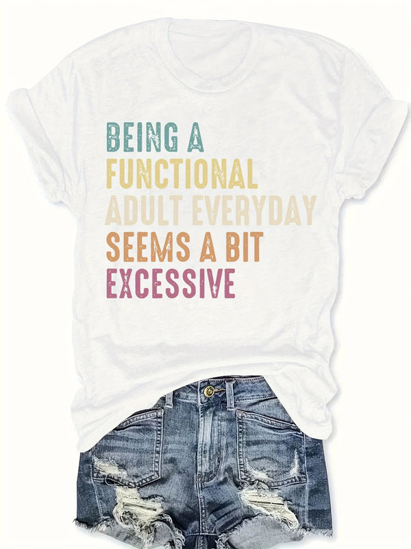 Lightweight polyester women's tee with conversation-starting animal graphic design