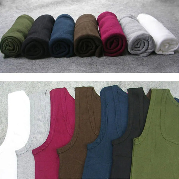 Premium cotton tank top with slash neck offering comfort without compromise