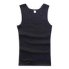 Men's breathable tank top in pure cotton with maximum shoulder mobility construction