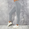 High waist yoga leggings in light purple, ideal for casual outings.