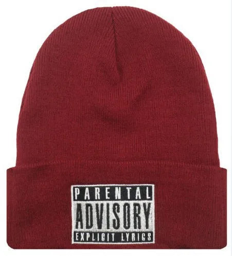 Flat lay of Urban Pulse Knit Cap, showcasing its stylish knit texture and design.