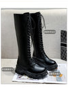 Stylish ankle high women's boots with lace-up closure, thick heel, non-slip rubber sole, perfect for fall and winter fashion.