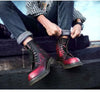 Durable leather footwear, perfect for outdoor adventures.