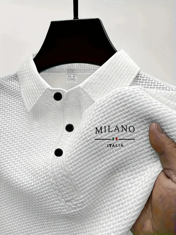 Comfortable short-sleeved polo with timeless silhouette for men
