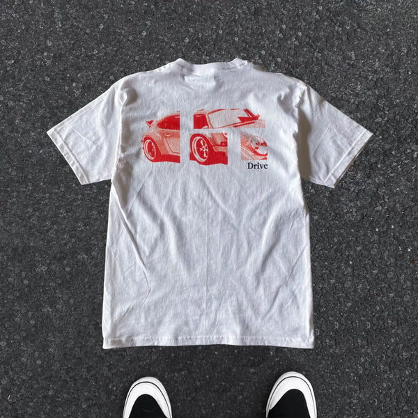 Street Rebel crew neck tee in easy-care cotton blend with statement print