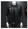 Men's Slim Fit PU Leather Moto Jacket with zipper closure, waterproof features, and stylish design for all seasons.