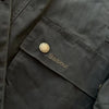 Waxed Cotton Moto Trench Coat with Corduroy Collar, mid-length, waterproof, stylish, perfect for urban adventures and all wea