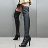 Stage Siren Over-the-Knee Peep Toe Stiletto Dance Boots