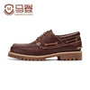 Versatile red brown leather derby shoes for all-day comfort