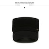Black lightweight cap with a trendy duck tongue shape.
