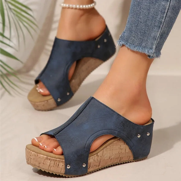 Comfortable women's wedge sandals perfect for office and casual wear