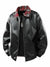 Classic men's faux leather jacket with turn-down collar, wind-resistant, cold-proof, perfect for autumn and winter style.
