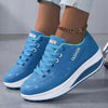 Women's casual platform sneakers with latex cushioned insole