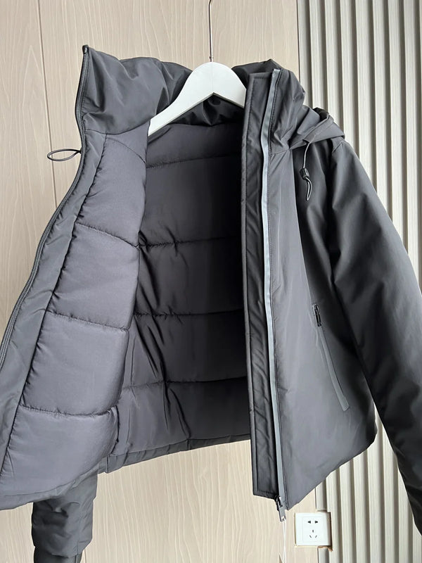 Waterproof shell jacket with cozy polyester filling for fall and winter