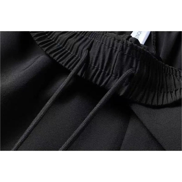 Full-length view of quick-dry shorts with elastic waist and zipper pocket