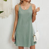 Beach cover-up dress featuring intricate fishnet pattern