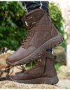 Black and brown Trailblazer Boots with enhanced stability features.