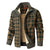 Urban winter wear: Winter's Embrace Jacket in plaid, ideal for city streets.