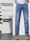 Men's tapered leg jeans in medium-weight denim