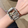 Timeless Pulse watch on wrist, emphasizing its sophisticated style.