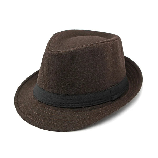 Durable polyester fedora hat for men, combining style and functionality for winter.