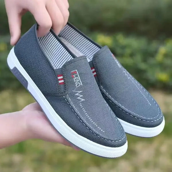 Comfortable slip-on sneakers featuring premium canvas uppers and cotton lining