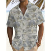 Men's lightweight summer shirt with retro Hawaiian plaid and modern 3D graphics