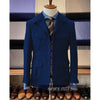Vintage tweed herringbone men's blazer with four pockets, notched collar, and single-breasted design for stylish occasions.