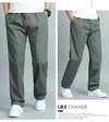 Straight leg cotton joggers featuring elastic waistband and relaxed silhouette