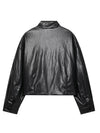 Chic faux leather bomber jacket for women, perfect for autumn fashion and versatile layering with a stylish turtleneck collar