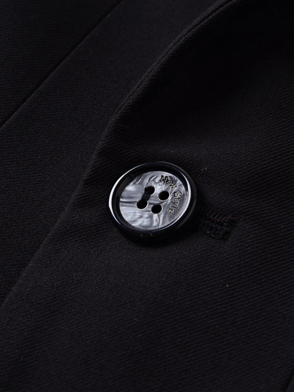 Smart flat-front trousers with elastic waist from the boys' colorful 5-piece suit set.