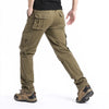 Breathable cotton cargo pants with pleated front and functional storage pockets