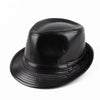 Unisex retro bowler hat paired with formal wear, showcasing its elegant design.